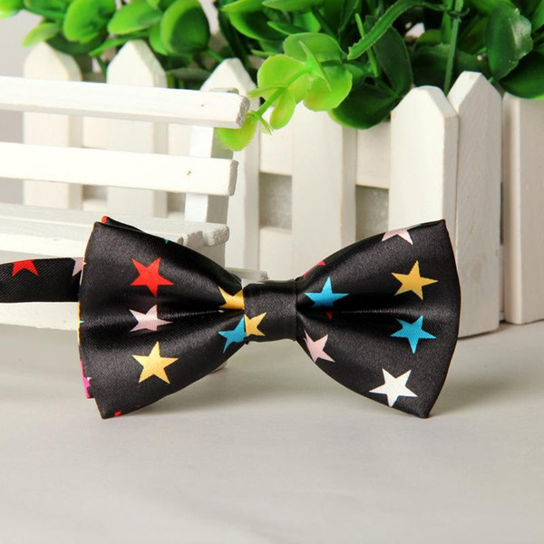 30 colors carton print children bow ties polyester Patchwork Plaid Stars cute bow tie neckties children kids Christmas gift 210047