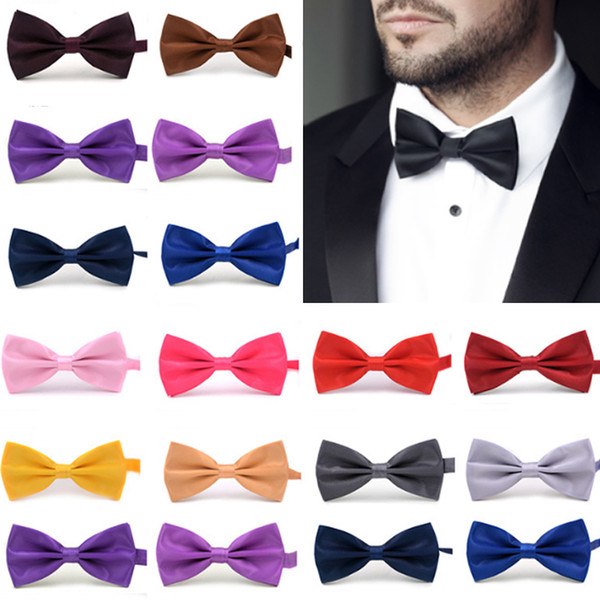 Sale Gentleman Men Classic Satin Bowtie Necktie For Wedding Party Adjustable Bow tie knot