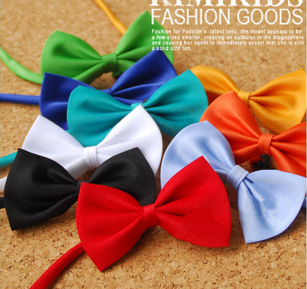 Candy colors bow tie clip on bow tie for children's bow with neck strap 50pcs/lot Free Shipping