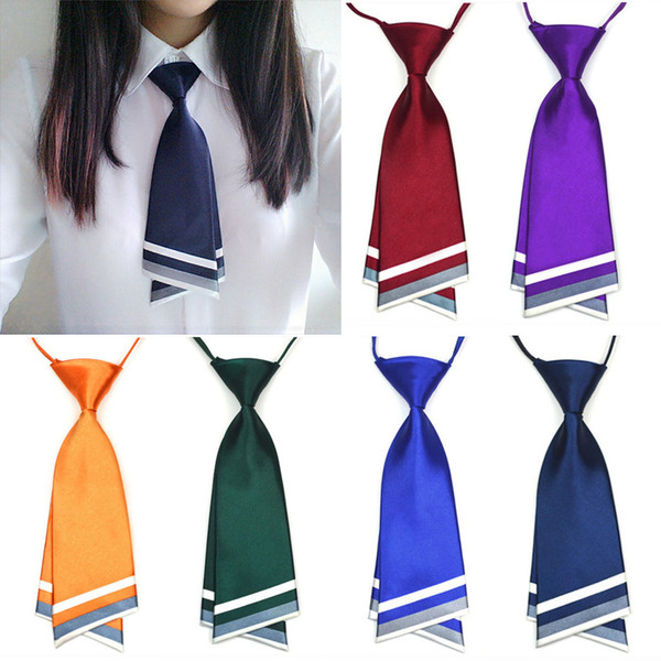 Double Knife Tie Hotel Working Women's Professional Wear Bank Lazy Dance Pure Tie