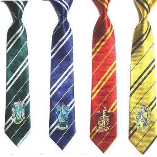 harry potter Necktie College Style Gryffindor Series Gift Badges Slytherin Ravenclaw Hufflepuff Costume Accessory Stripes Ties KKA5788