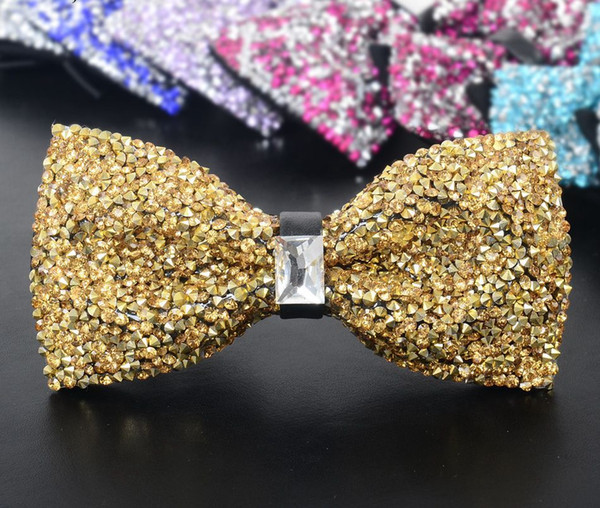 Men's fashion Diamond Star bow tie collar spot foreign trade fashion banquet