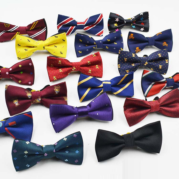 Fashion Cartoon Embroidery Baby Bow ties Children Bow Tie BOW TIE Adjustable Imitation Silk bowknot multicolor BowTie