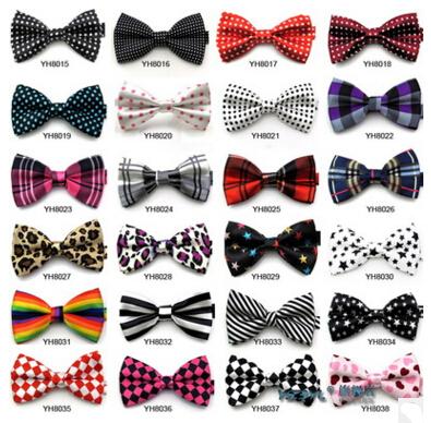 British Style Bowties Men's Ties Men's Bow ties Men's Ties Dots Bowtie Grid Bow Tie Stripe Neckwear Groom Wedding Bowties