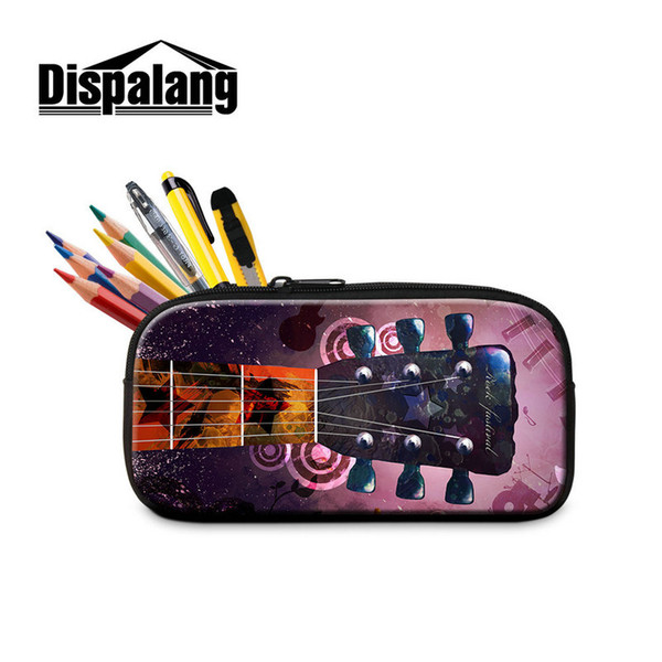 Pencil Case Pencils Bags With Zipper Women Small Travel Cosmetic Bags Personalized Design Guitar Piano Pencil Box Bag School Office Supplies