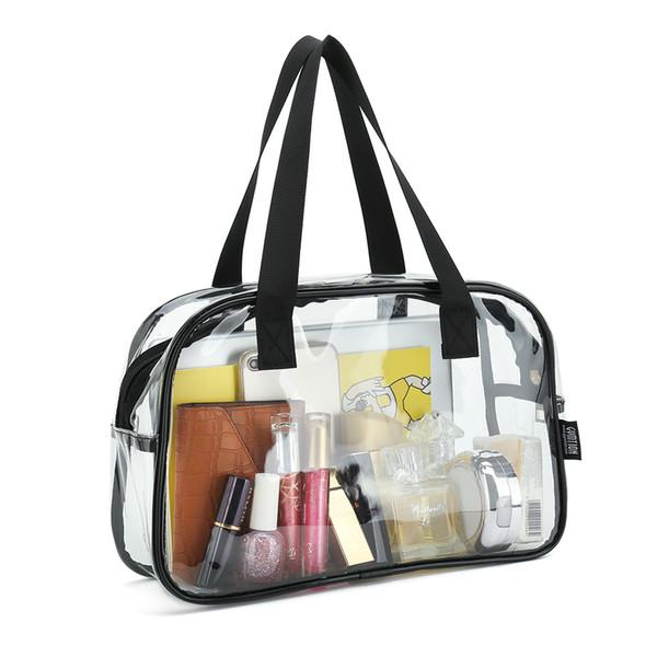 Clear zipper cosmetic bag pvc makeup pouch see through bag transparent zipper organize bag