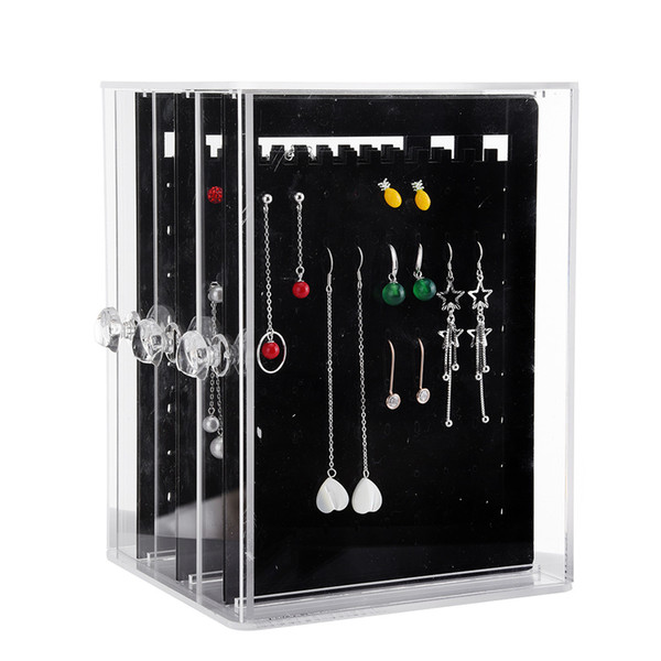 Ear Ring Frame Acrylic Clear Ear Nail Receive Box Jewelry necklace Jewelry Display Frame Earring Box