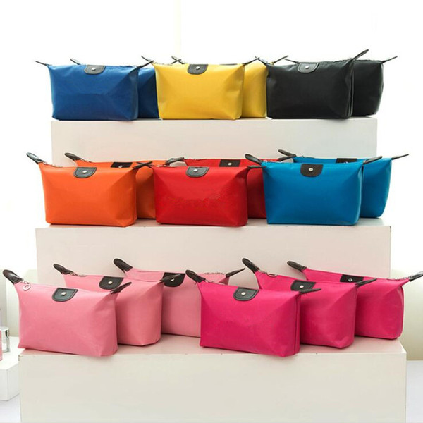 Top Quality Lady MakeUp Pouch Waterproof Cosmetic Bag Clutch Toiletries Travel Kit Casual Small Purse Candy 10 Colors