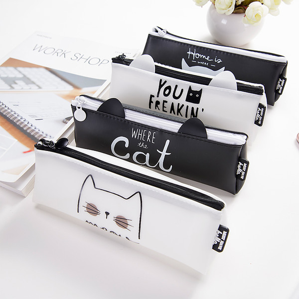 Lovely Cats Cosmetic Bags Cases Fashion Ladies Travel Makeup Tool Bags Pencil Case Stationery Office & School Supplies