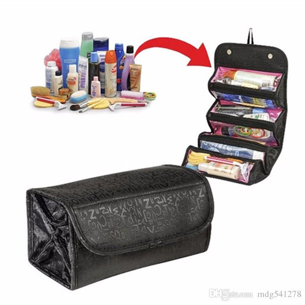 hot travel cosmetic bag women bag for make up easy take makeup organizer cosmetic bag roll up