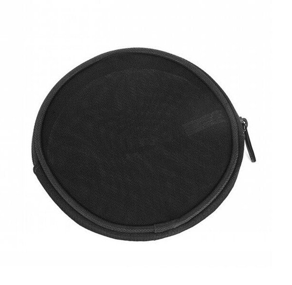 Luxury Brand Designer Round Cosmetic Bag Black Net Mesh Zipper Makeup Bag Toiletry Organize Storage Pouch Cases Portable Accessories