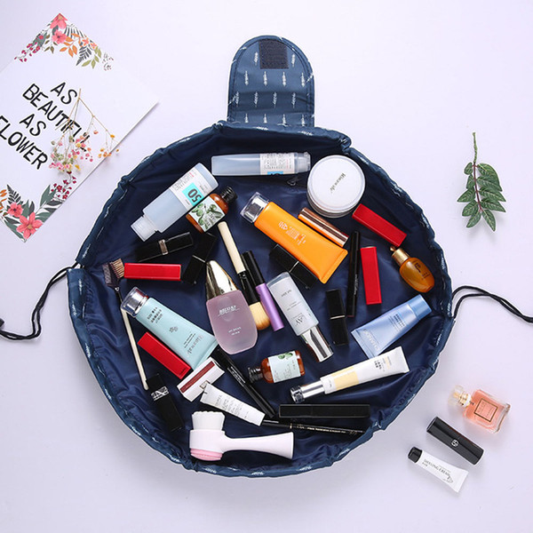 Lazy Cosmetic Bag Drawstring Wash Bag Makeup Organizer Storage Travel Portable Cosmetic Bag Pouch 6 Colors 4605005