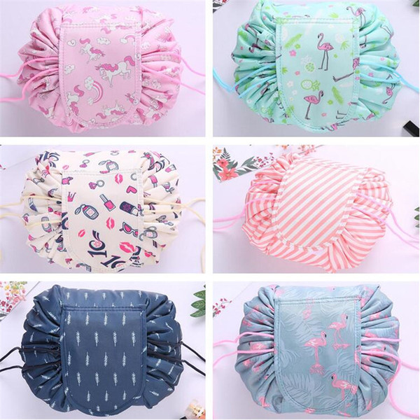 Large Capacity Portable Cosmetic Bag Magic Travel Pouch Women Drawstring Makeup Bags Cosmetic Case Storage Bags