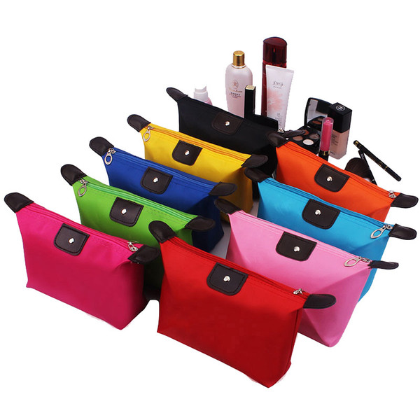 Candy Color Travel Makeup Bags Women's Lady Cosmetic Bag Pouch Clutch Handbag Hanging Jewelry Casual Purse CNY346