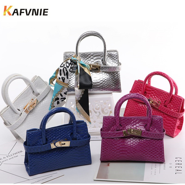 KAFVNIE Children Princess Bag High End PU Party Women HandBag Rose red Mobile Phone Handbag Kid Evening Party Purse Bags 2018