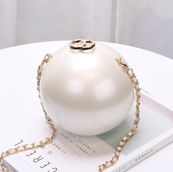 Portable Pearl Makeup Hard Box Clutch Bag Sling Purses And Handbags Summer Shoulder Bag Women Ladies Hand Evening Clutch