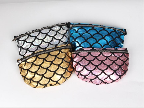 hot sale Mermaid Evening Bags Waist Bag Fish scales Purse women Makeup Bags cartoon Messenger bag Mermaid Shoulder Bags