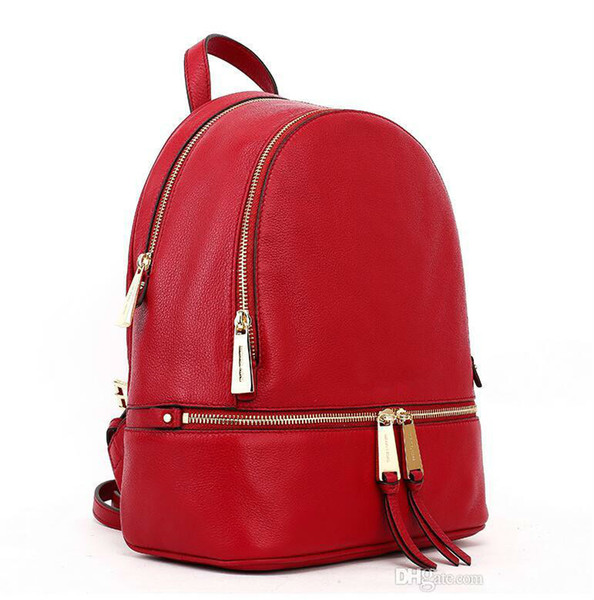 Hot Backpacks Designer Fashion Women Lady Black Red Rucksack Bag Charms Free Shipping