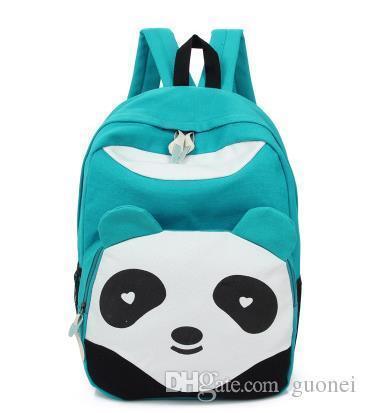 Fashion Lovely Canvas Panda Canvas Women Backpack School Student Shoulder Bags For College Mochilas Nylon Casual Daypacks