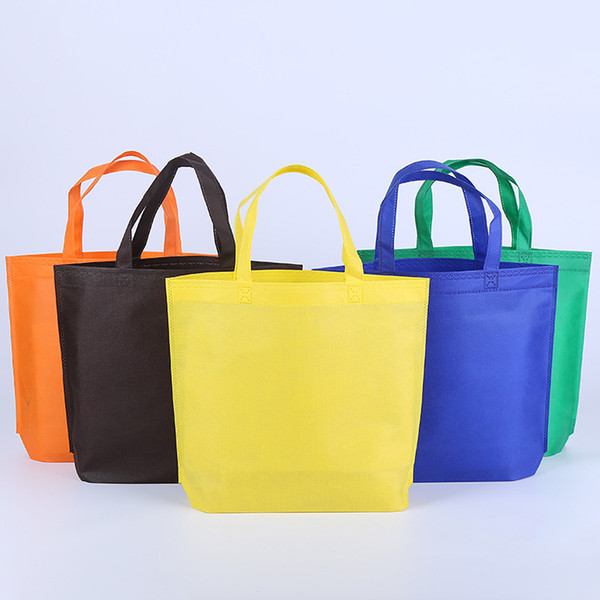 Wholesale Shopping Bags Foldable bags Reusable Grocery tote Convenient Totes Bag Shopping Cotton Tote Bag red blue brown orange