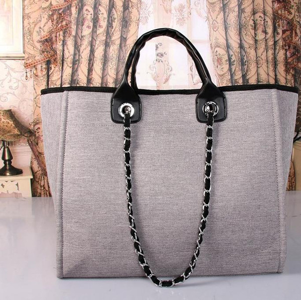 Canvas shopping handbag women shoulder bag classic high quality brand designer fashion luxury famous free shipping