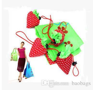 Nylon Portable Creative big Strawberry Foldable Shopping Bags Reusable Environmental Protection Pouch Eco-Friendly Shopping Bags Tote Bags