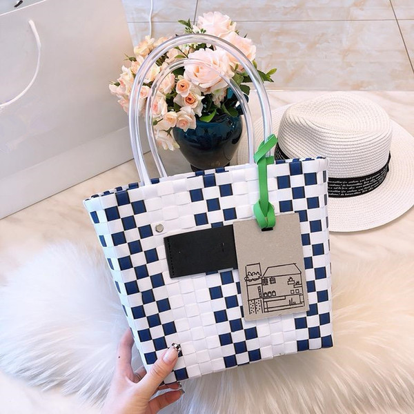 Ins Hot 2018 Fashion High Quality Hand Woven Shopping Bag Portable Bag 6 Colors Free Shipping