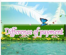 Difference of payment