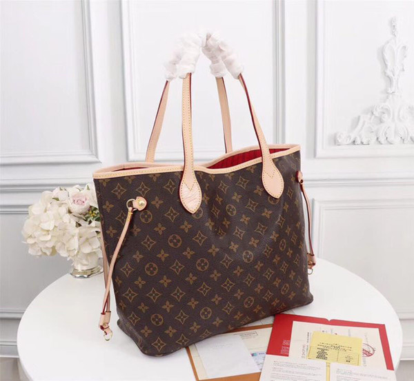 40995 012 2019 new Ladies'shopping bags 32cm Top leather free shipping