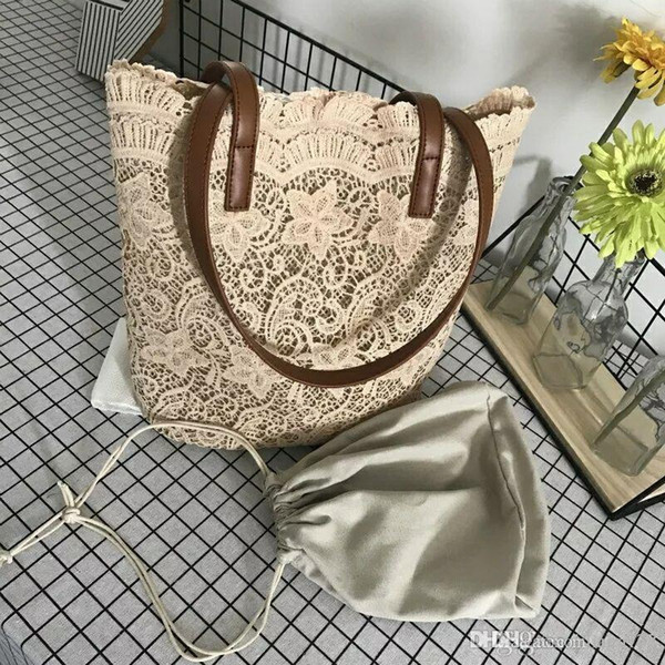 Wholesale and retail 2018 new lace shoulder bag, handbag, woman shopping bag, free delivery.