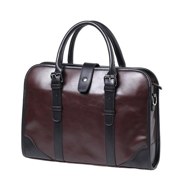 High Quality Leather Briefcases Men Maletin Hombre Handbag Fashion Serviette Affaire New Bag Men Business Men's Leather Bag #208875