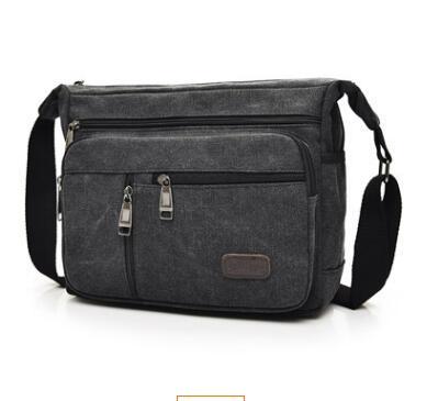 02 Canvas briefcase men shoulder bag casual handbag