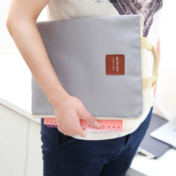 20PCS/lot DHL free Zipper multi-functional multi-layer A4 file bag portable iPad case bag mobile phone Oxford canvas briefcase