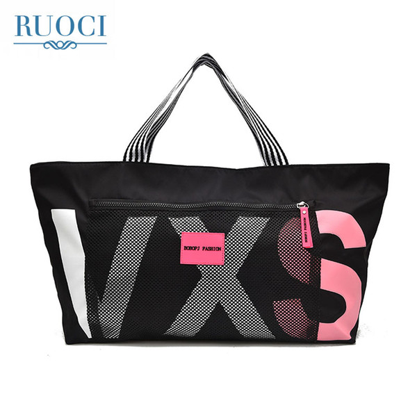 RUOCI 2018 Ladies Travel Bag Large Capacity Hand Luggage Travel Duffle Bags Portable Female Handbag Weekend Waterproof Nylon Bag