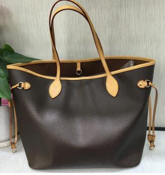 AAA+Original 2018 free ship NEVER FULL cowhide leather handbags color leather shopping bag Never single shoulder bag