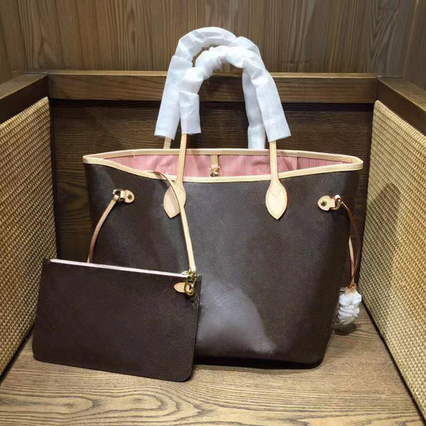 AAA+Original New Arrival Never Full Bag Women Tote Bags Real Leather Handbags Color Leather Shopping Bag Never Single Shoulder Bag