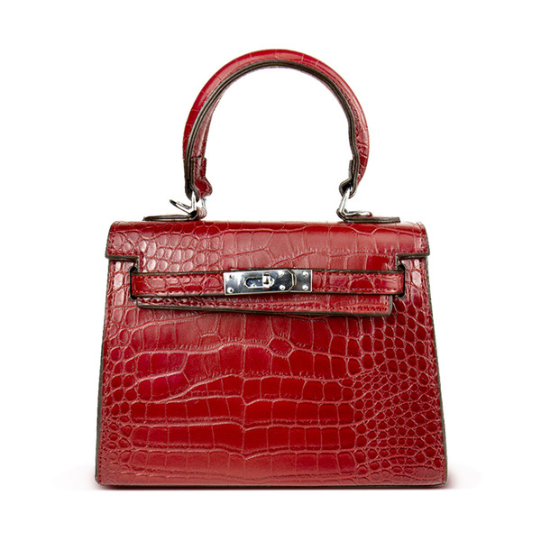 Women's Bag Alligator Bags Anti-Theft Luxury Handbags High Quality Crocodile Designer Lock Shoulder Female Messenger Women Bags