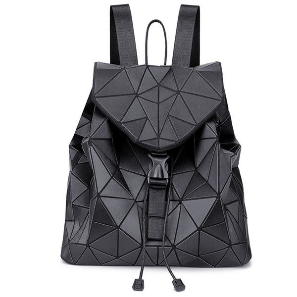 PU shoulder bag Lingge Japanese fashion trend wild new computer travel bag girl simple geometric backpack