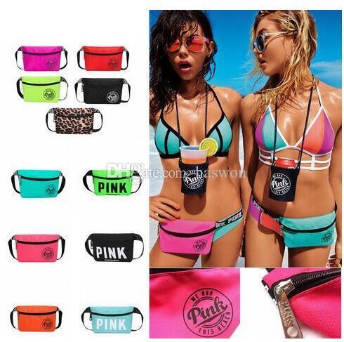 11 Colors Pink Beach Travel Waist Bag Pack Fanny Collection handbag Fashion Girls Purse Bags Outdoor Bags Drop Shipping