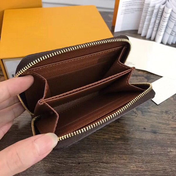 2019 top quality genuine leather classic short standard wallet fashion leather purse moneybag zipper pouch coin pocket note compartment