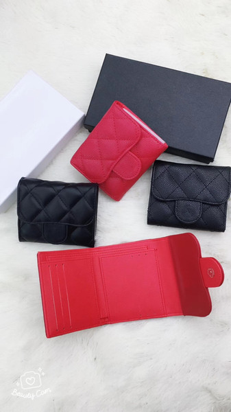 Black/Red Women's PU Wallet Lady's Small Size Square Wallet Short Card Wallet Money Bag Hasp Plain Wallets P13-P16