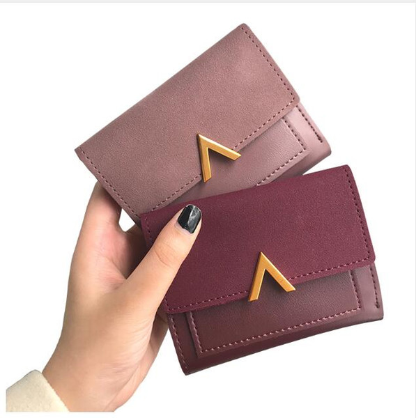 Matte Leather Small Women Wallet Luxury Brand Famous Mini Womens Wallets And Purses Short Female Coin Purse Credit Card Holder Mother's Day