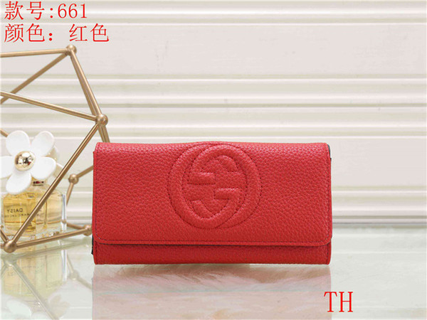 New 2018 Celebrity The same paragraph Bags Fashion Brand Women's Long Wallet Women's Wallet Luxury Brand S Multicolor