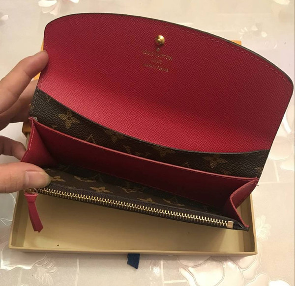 2018 free shpping Wholesale red bottoms lady long wallet multicolor designer coin purse Card holder original box women classic zipper pocket