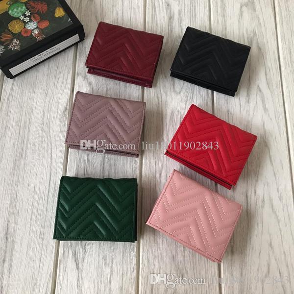 Wholesale short leather lady purses,wavy lines wallet,Alphabetic bronze hardware,Color 6,Short leather open purse,Multi-color wallets,466492