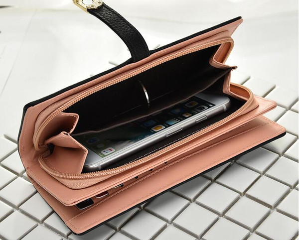 2017. New pattern. Fashion casual wallet. Long paragraph. Purse. Ladies folding wallet. PU. Nylon. Woman. Card pack. Mobile phone bag.