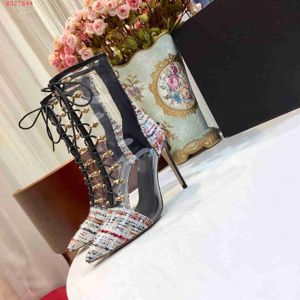 2019 new fashion high heels women shoes Famous brand designer elegant temperament women boots brand supplier