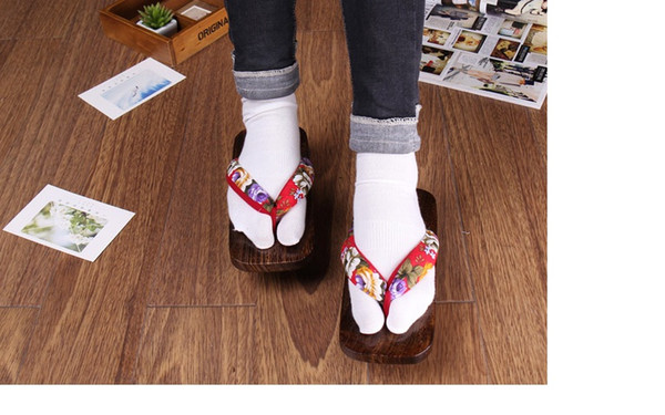 Japanese-style traditional men's two-teeth kimono, clogs, wide-board wooden slippers, flip-flops,Suggest to buy Big One,yeah