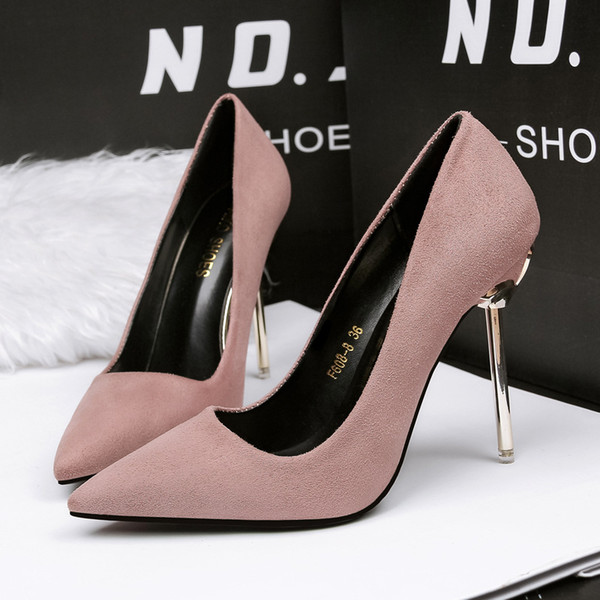 Fashion Lady Dress Shoes Women Pumps Heels PU Leather Pointed Toe Thin High Heels Festival Party Wedding Shoes Slim Formal Pumps GWS084