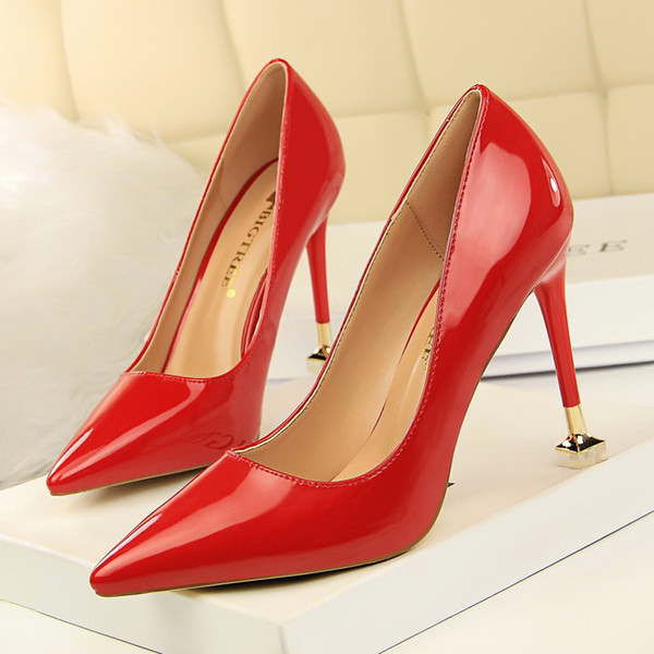 Concise High Heels Lady Dress Shoes Sexy Clubwear Women Pumps Heels Festival Party Wedding Shoes Business Formal Pumps Heels GWS353